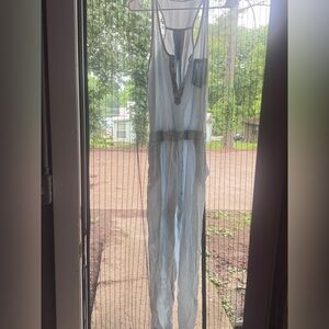 Women's Light Blue Sleeveless Jumpsuit